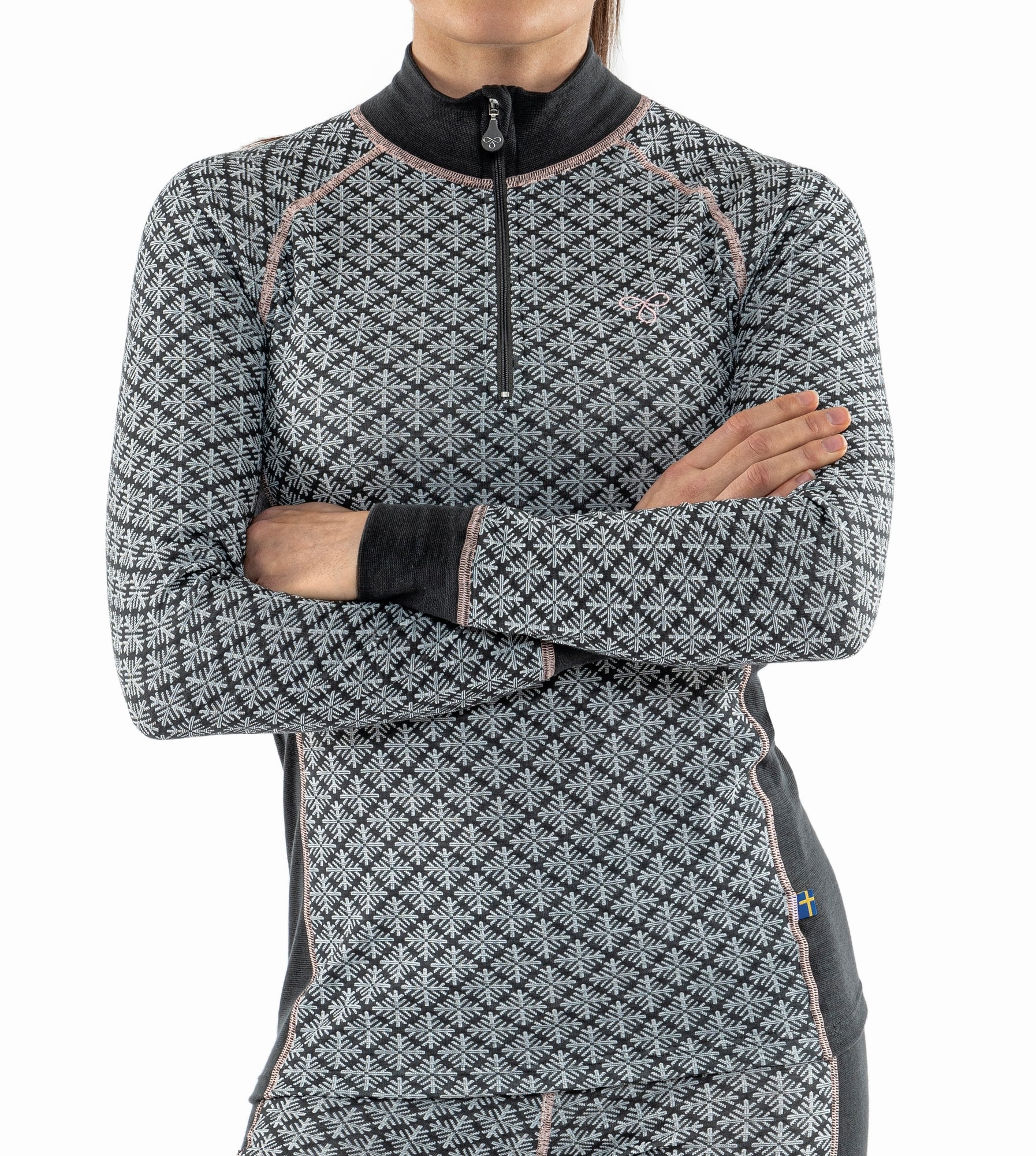 Termo Sequal Jaquard Turtle neck w. zip LS W