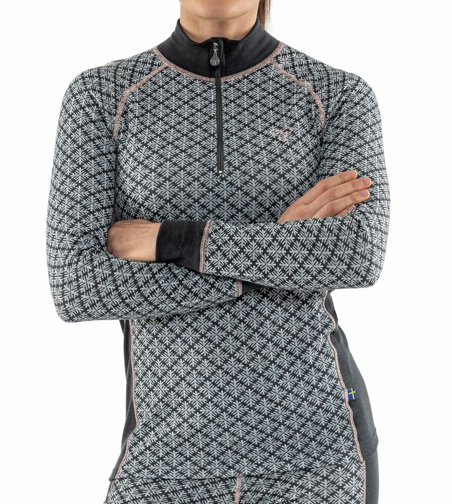 Termo Sequal Jaquard Turtle neck w. zip LS W