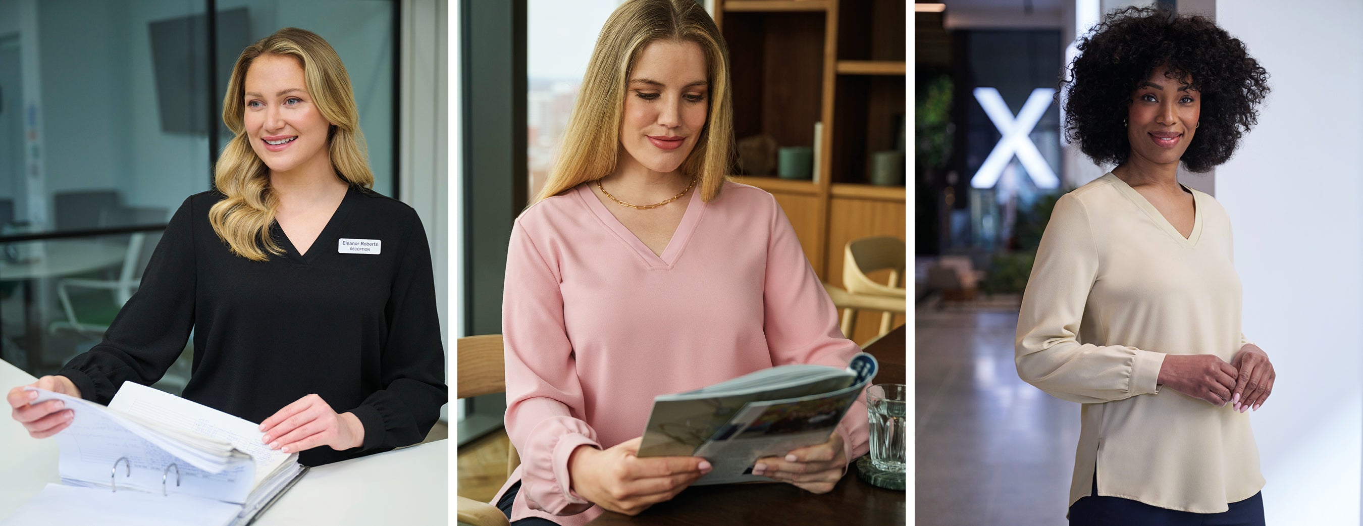 Como V-Neck L/E crepe (D) - TV2418