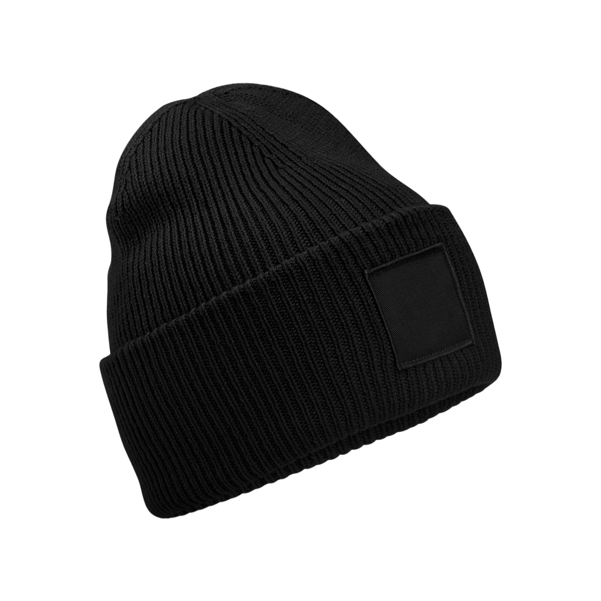 Deep Cuffed Tonal Patch Beanie - BBB336R