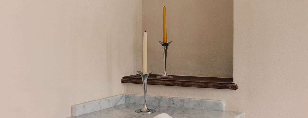 Bloom Candleholders, Small, 2 stk. Stål - FIGJ10021115