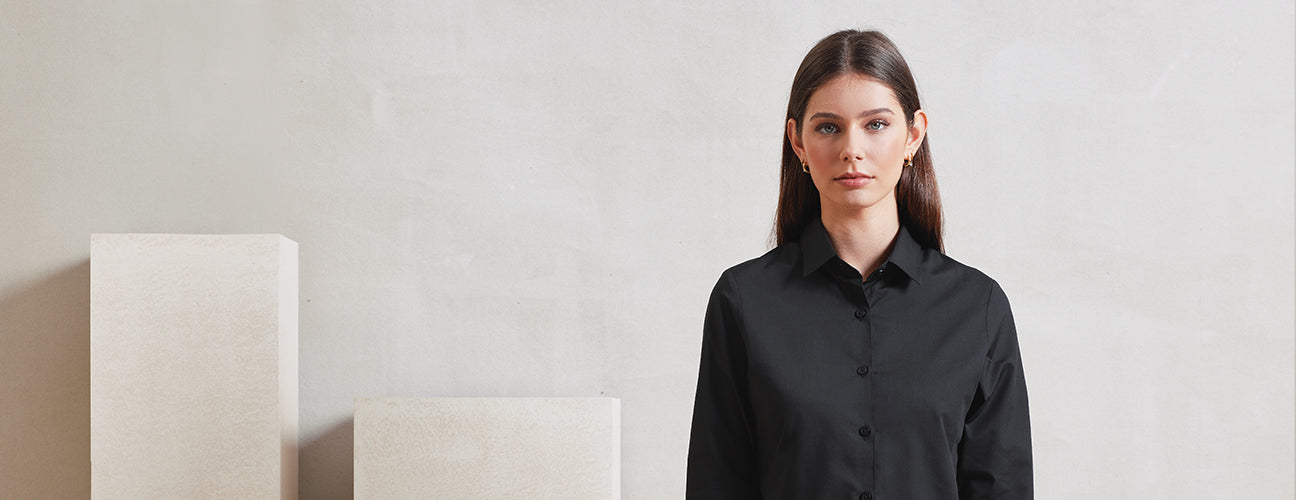 Womens L/S Poplin Shirt - P303