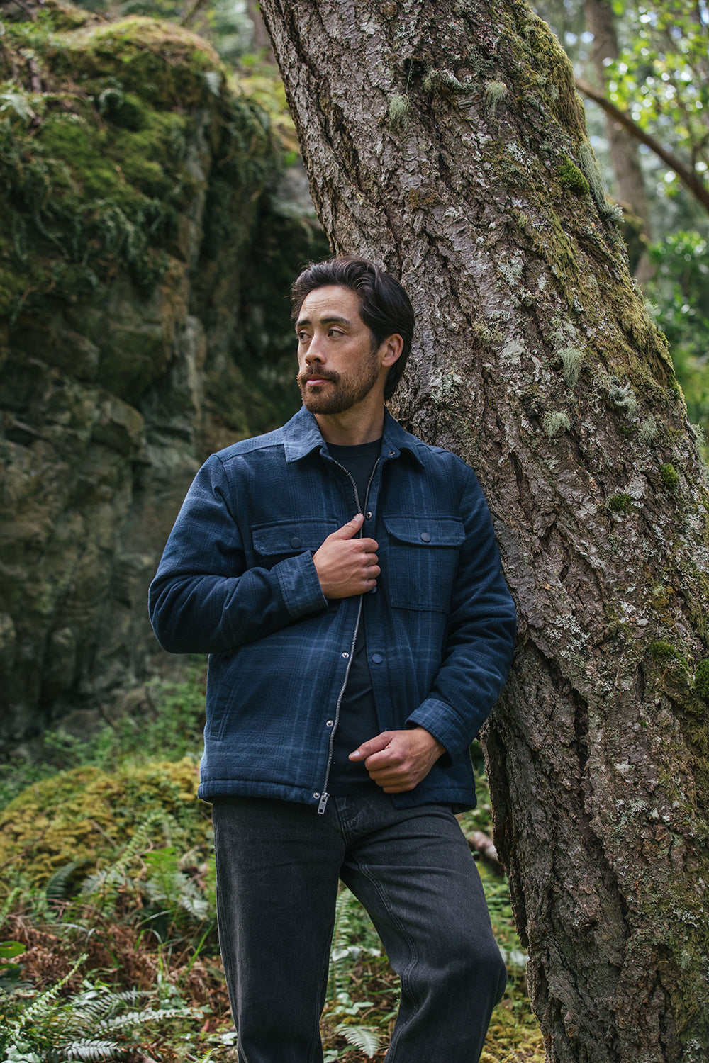 Highland Sherpa Lined Plaid Jacket (U) - SS18