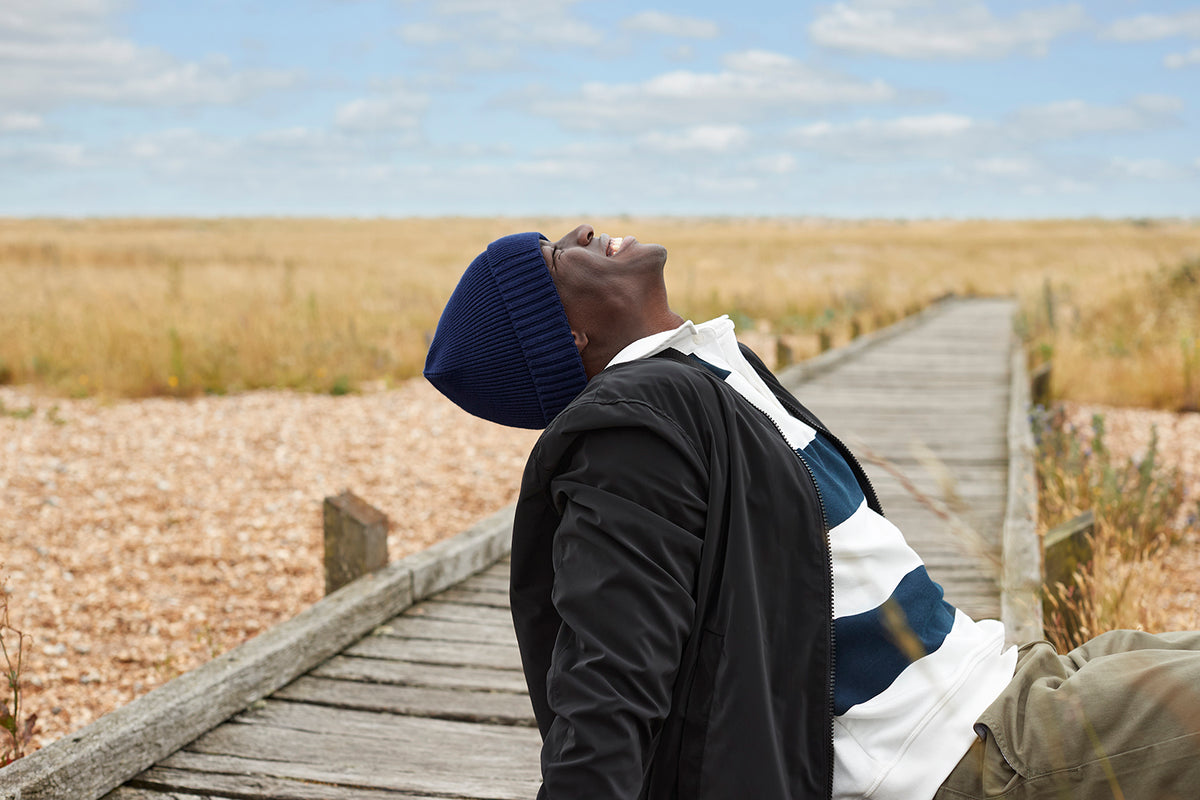 Organic Cotton engineered patch beanie