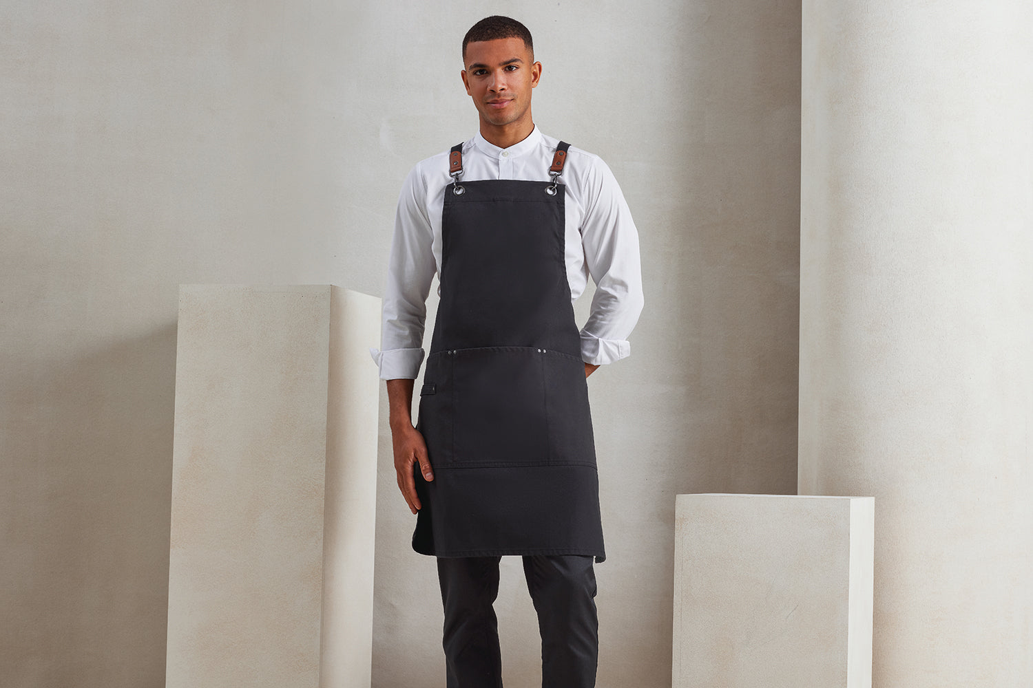 Cross-Back Clip Bib Apron - P182