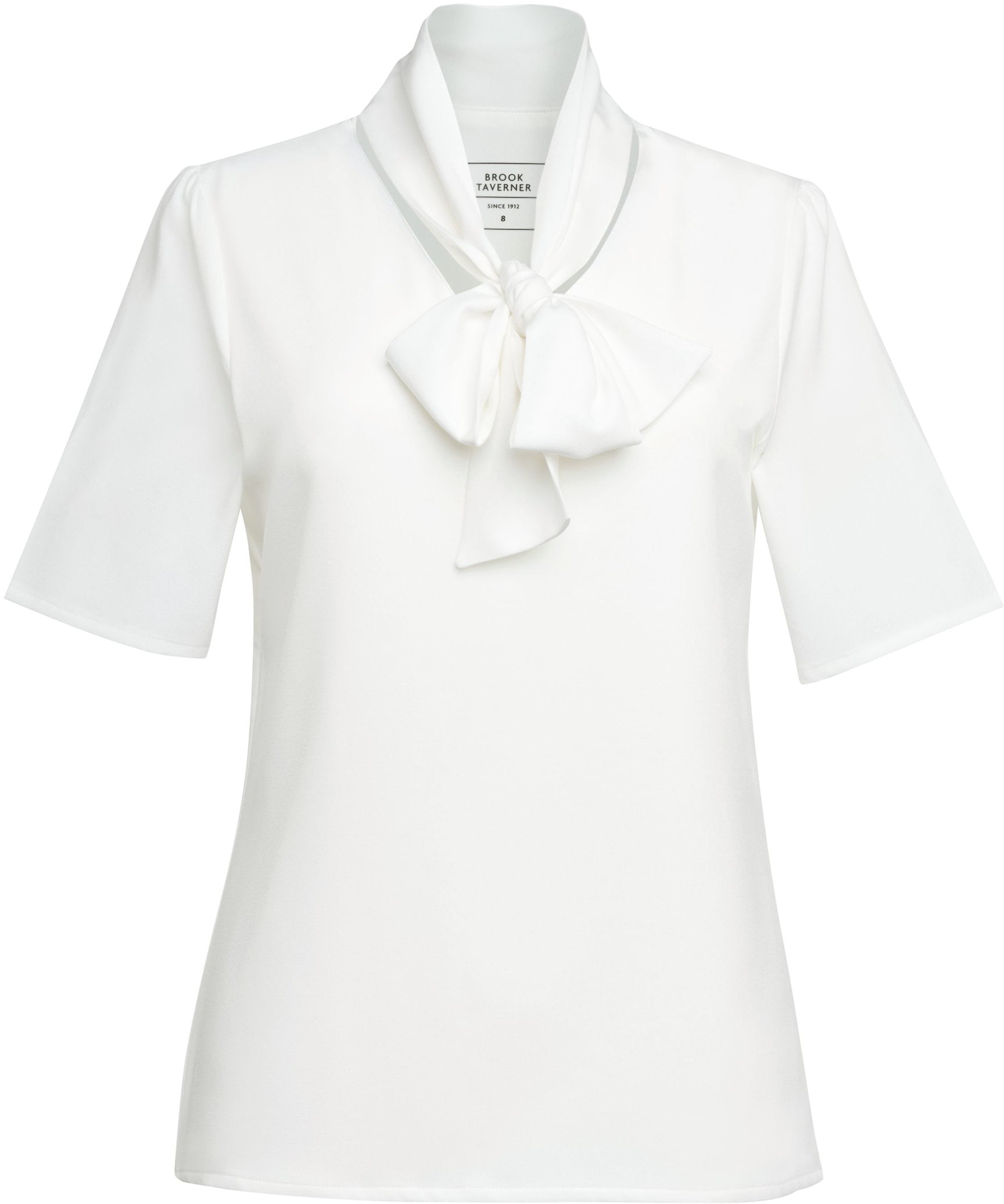Flavia Pussy Bow Blouse K/E Dame - TV2369