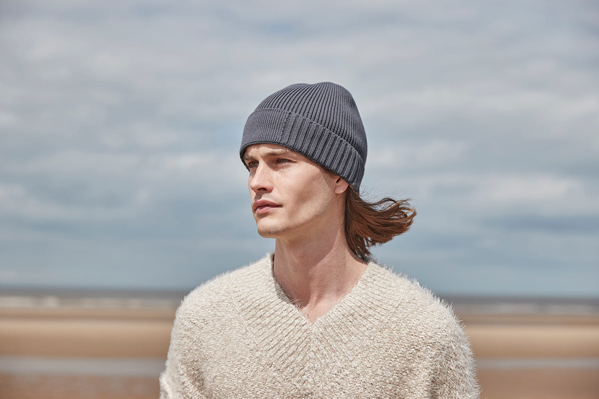 Organic Cotton engineered patch beanie