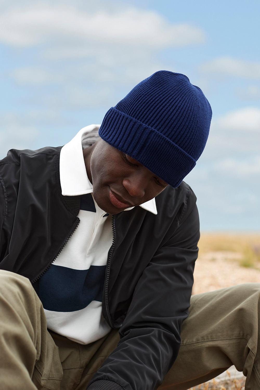 Organic Cotton engineered patch beanie