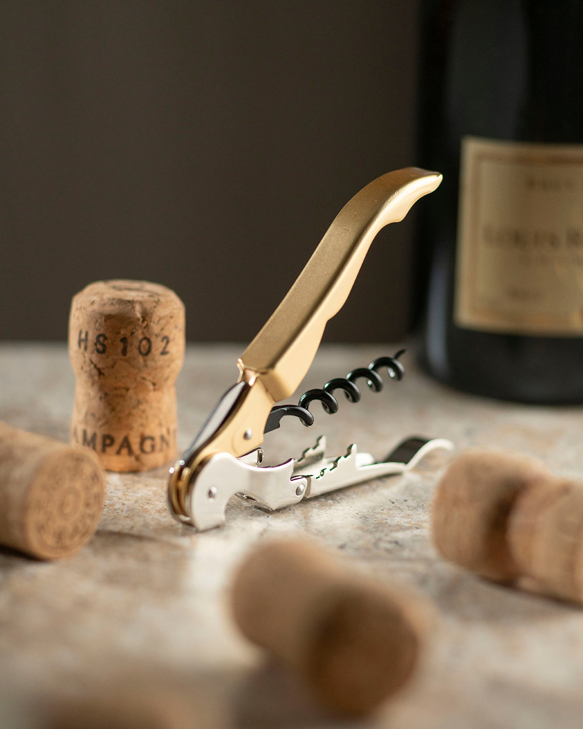 Champagneåpner Pulltaps Basic gull - QP109119