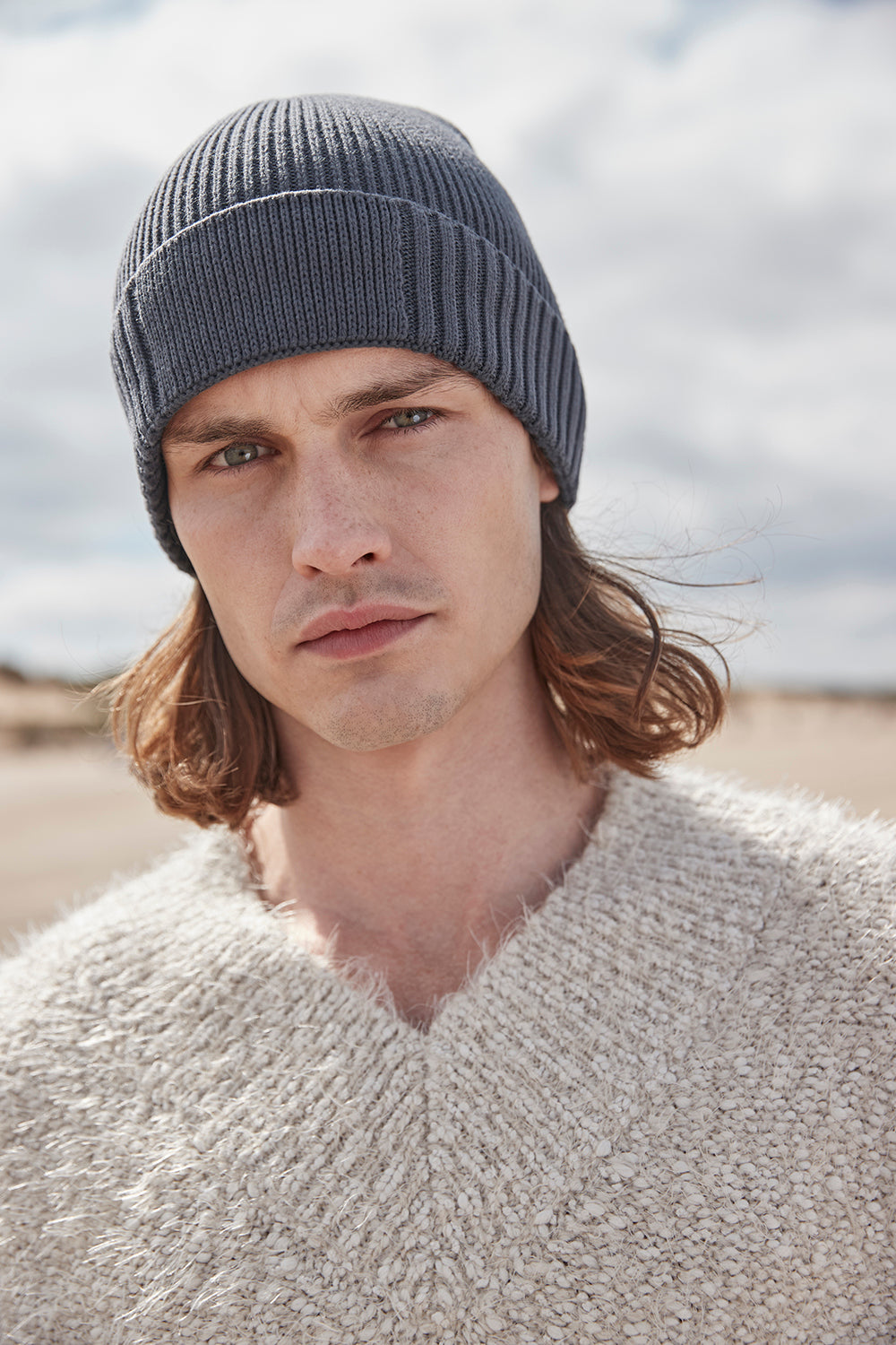 Organic Cotton engineered patch beanie - BBB438N