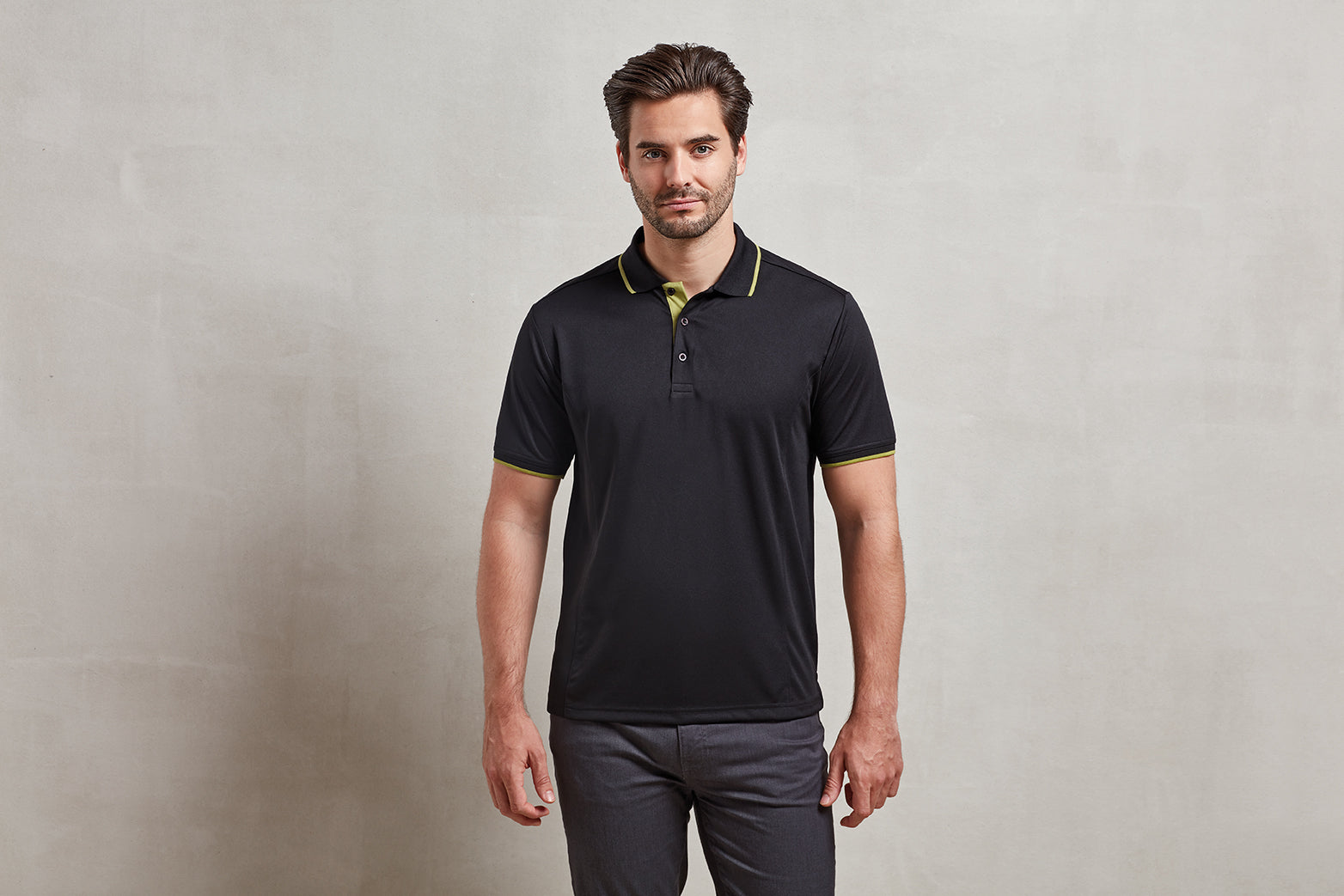 Men's Contrast Polo - P618