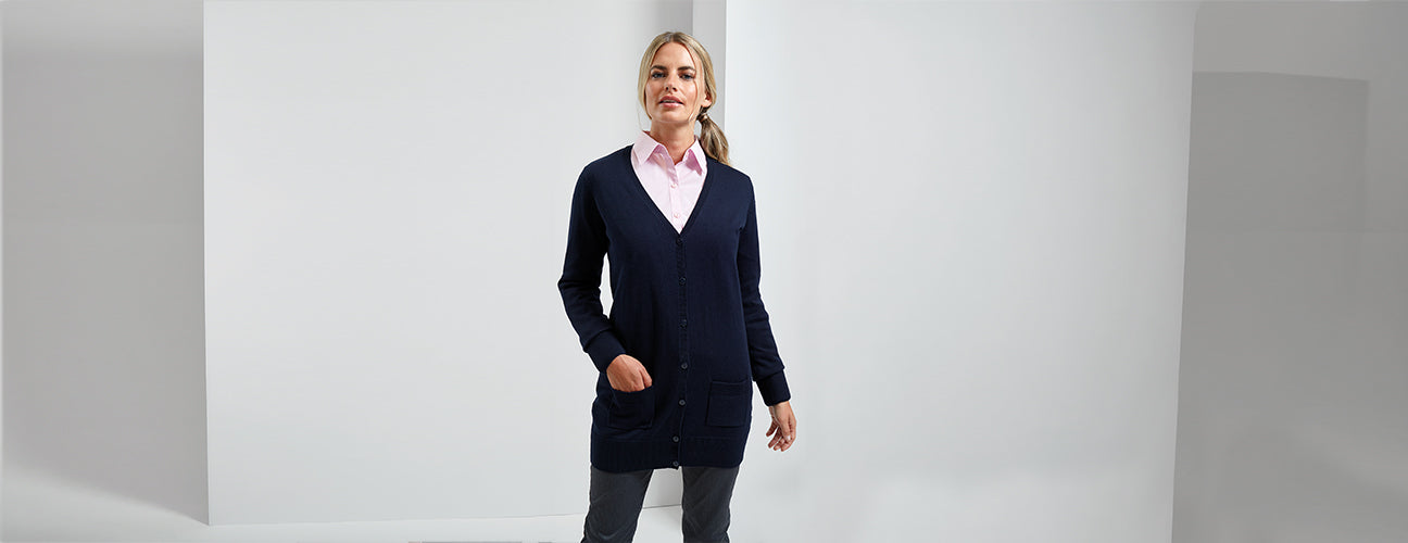 Ladies Long Cardigan - P698