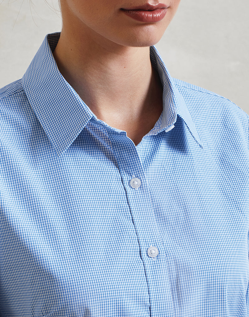 Ladies Gingham L/S - P320