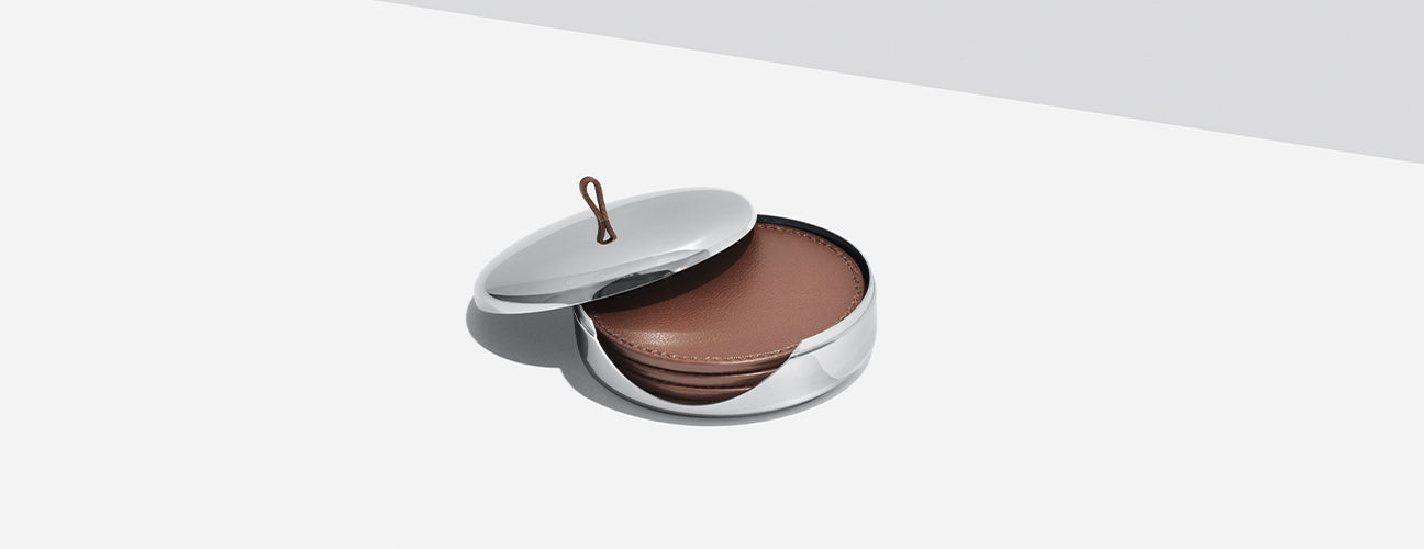 Sky Coaster Set Leather 4 Pcs - FIGJ10016976