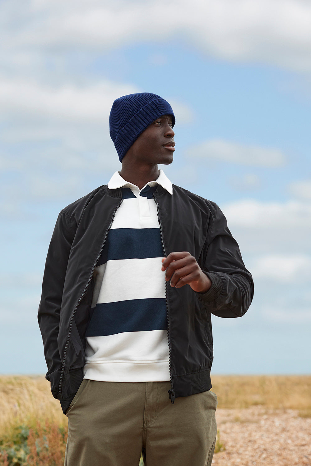 Organic Cotton engineered patch beanie