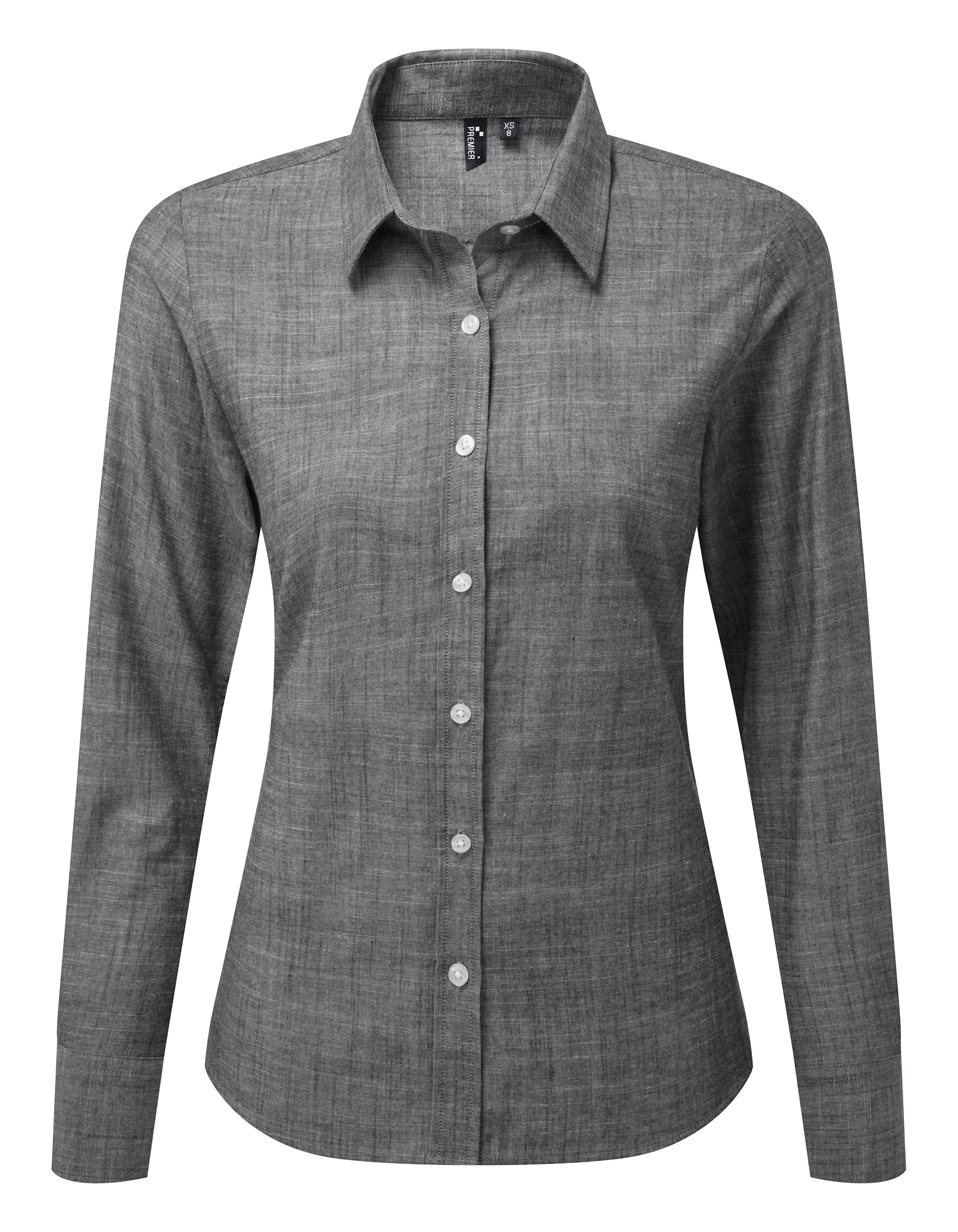 Slub Chambray Shirt L/S (D) - P345