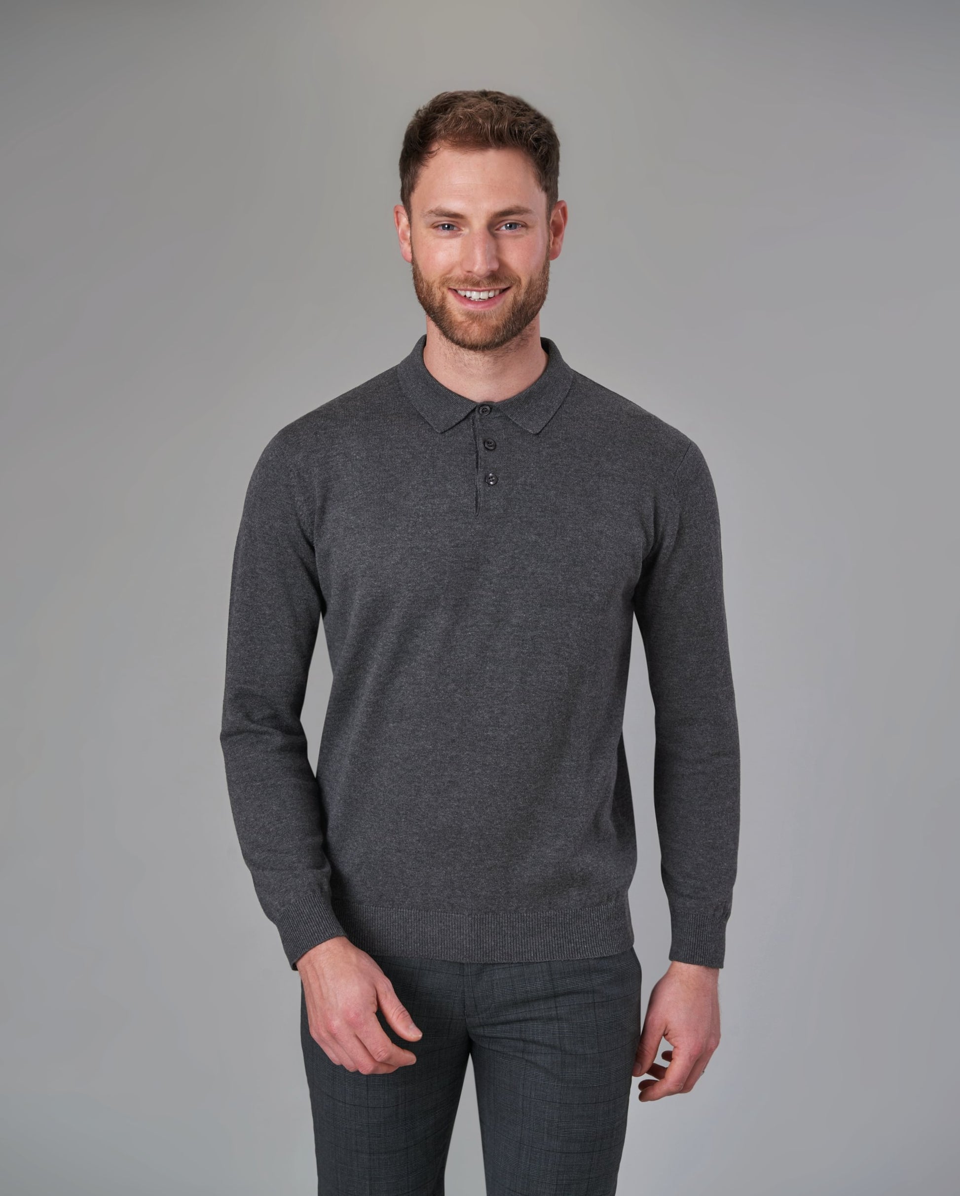 Casper Knit Polo L/E Herre - TV4219
